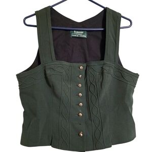 Vintage | Green German Dirndl Top.